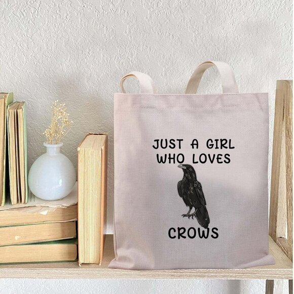 Crow Tote Bag Raven Crow Gift Bird Lover Accessories Waterproof Canvas - Picture 4 of 7